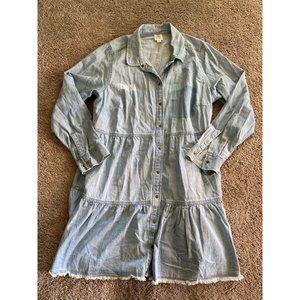Women's Blue Denim Shirt Dress